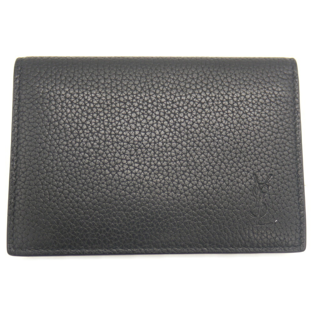 YVES SAINT LAURENT Cassandra Shadow Card Case/Business Holder, Black, 693492